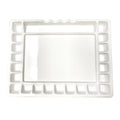 21 Wells Ceramic Color Tray Palette 12" x 15 3/4" - 1 Large Mixing Area and 4 Inclined Brush Holders