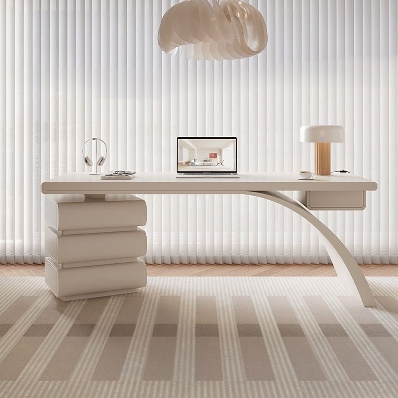 BLV09 Premium Cream White Office Desk