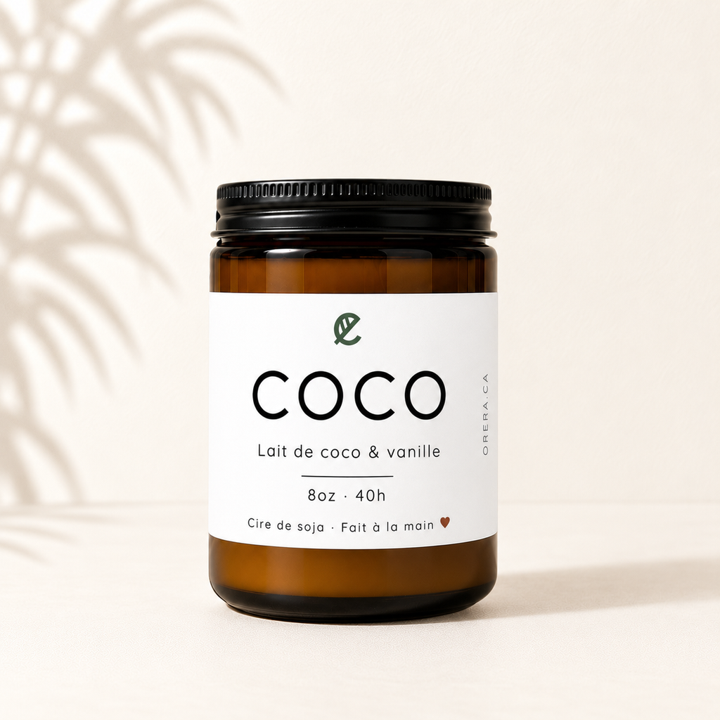 Bougie de soya COCO lait de coco et vanille