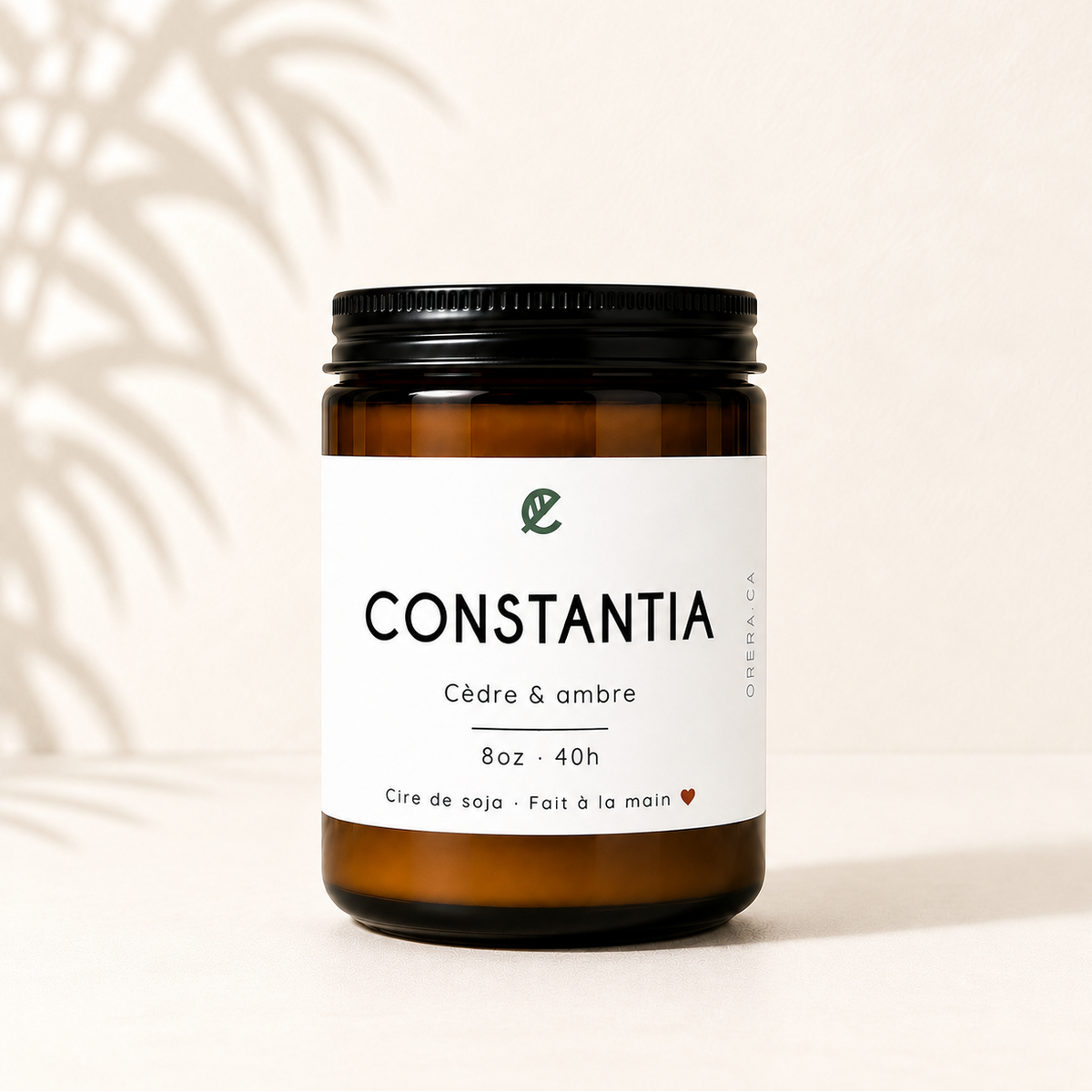 Bougie de soya CONSTANTIA cèdre et  ambre