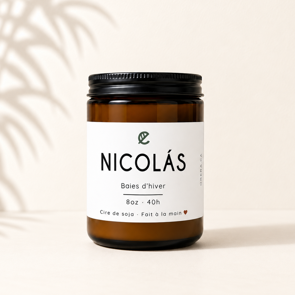 Bougie de soya NICOLÁS  baies d'hiver