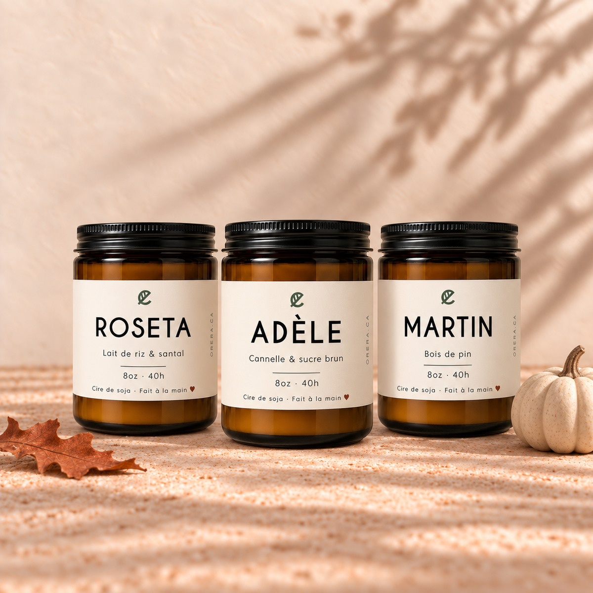 Bougie de soya ROSETA lait de riz et  santal