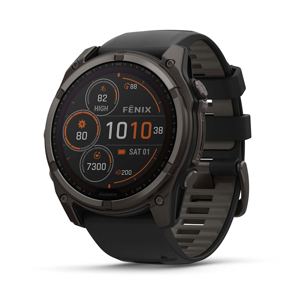 fēnix® 8 – 51 mm, Solar Sapphire, Carbon Gray DLC Titanium