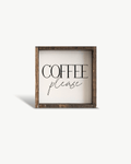 Coffee Please Mini Wood Sign