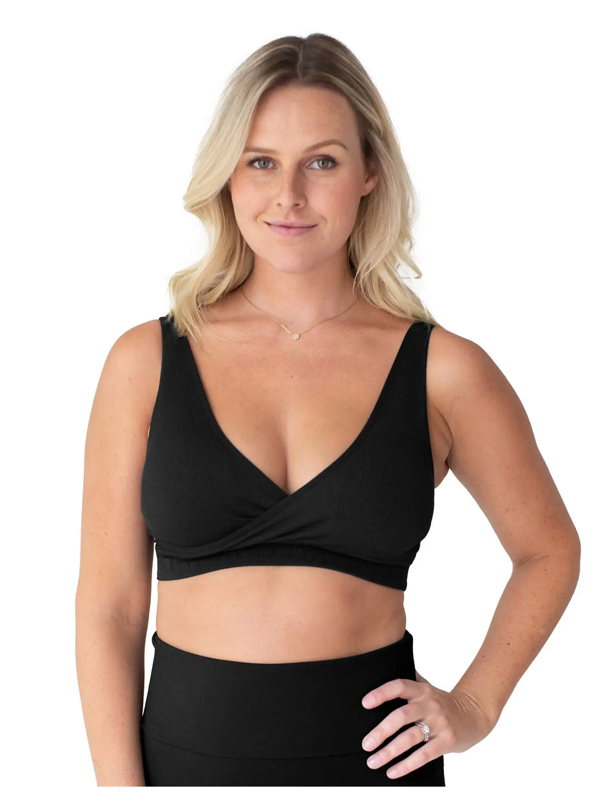Sublime® Adjustable Crossover Nursing & Lounge Bra | Black