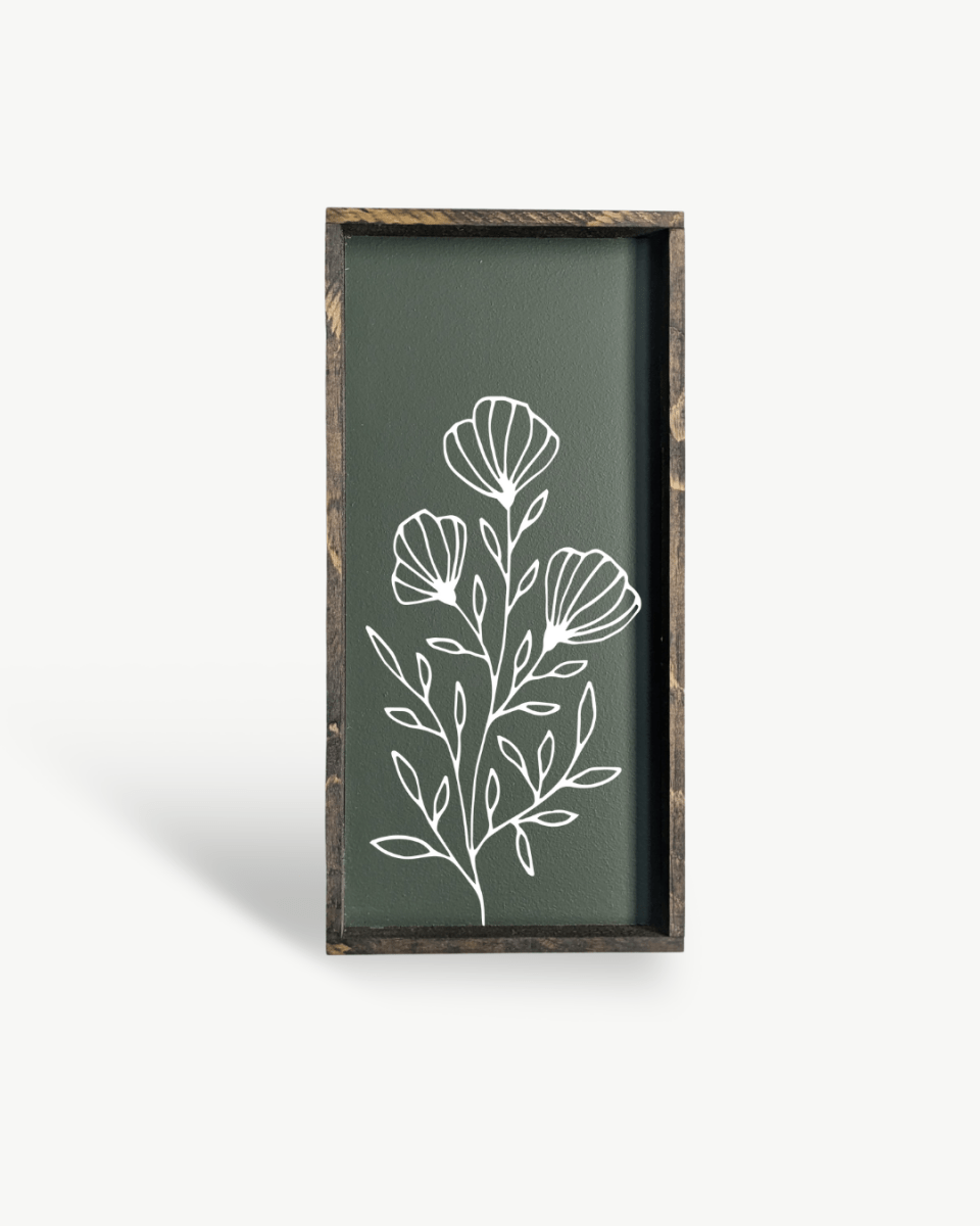 Flower Bouquet Wood Sign