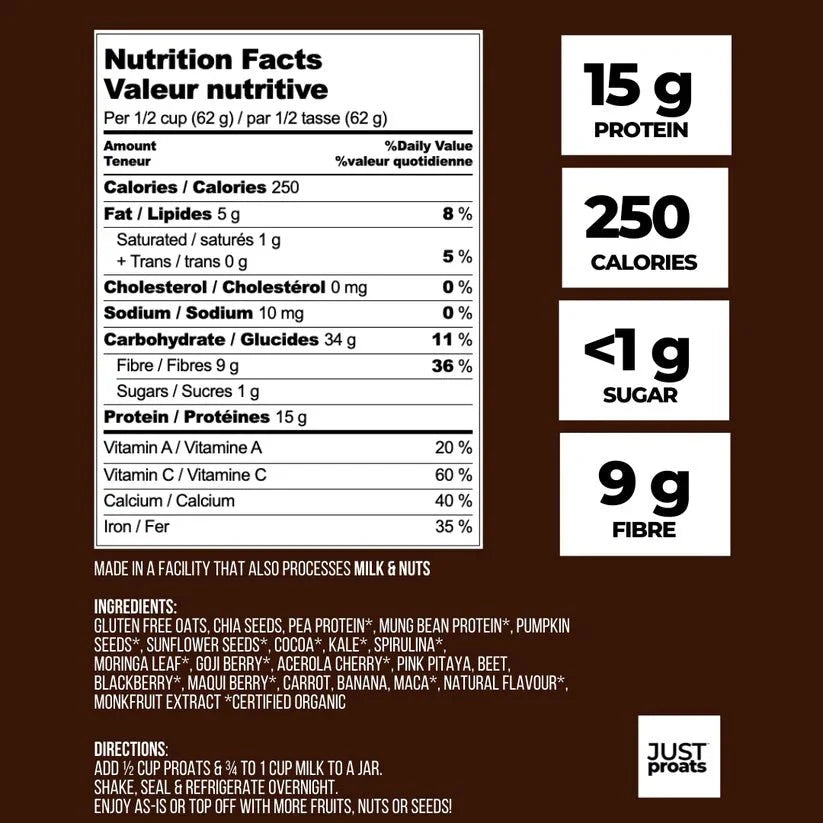 High Protein Oatmeal - Dark Chocolate Brownie