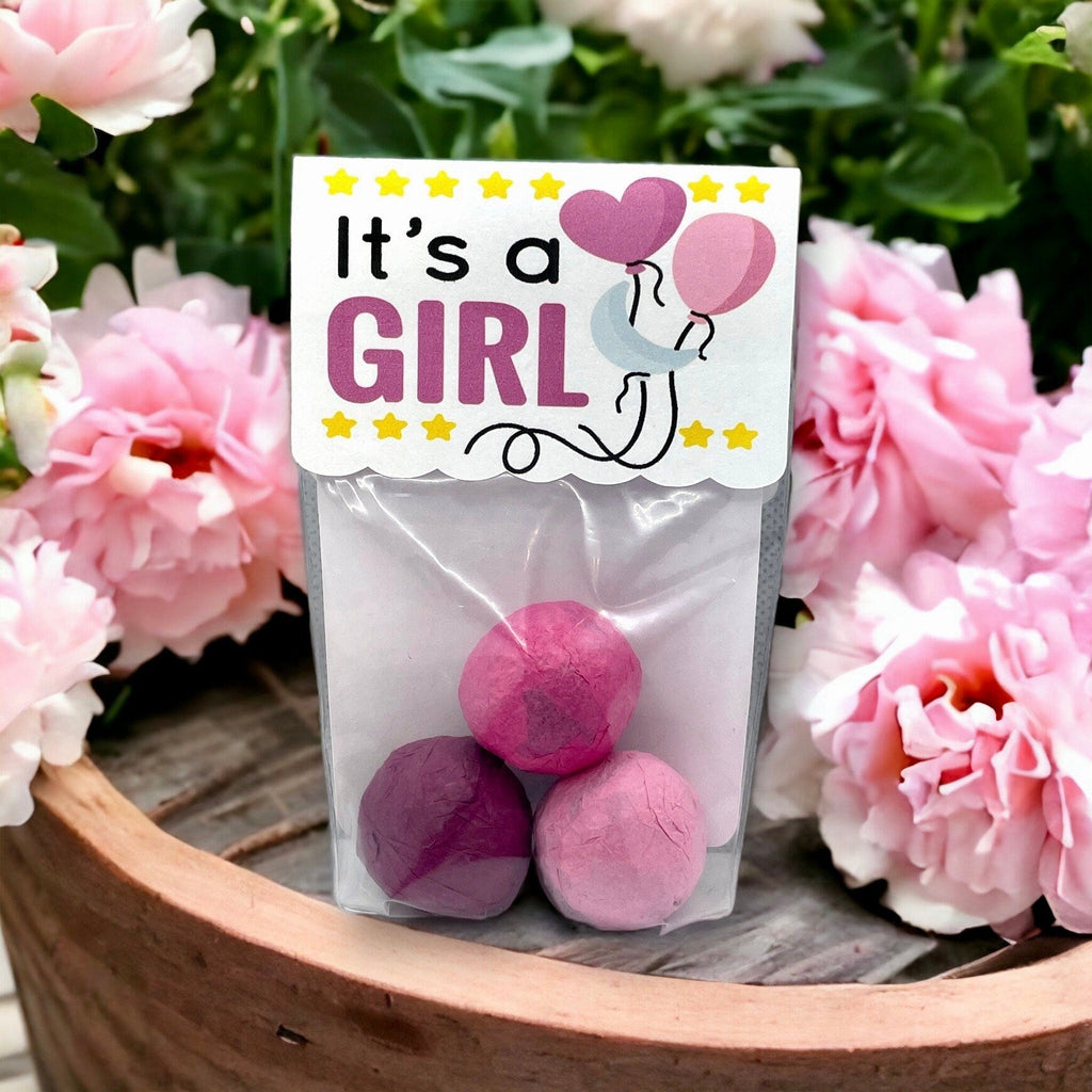 Seed Bombs - 3 Pack - Baby Girl or Baby Boy or Twins Announcement for Baby Shower or Gender Reveal Party - Canadian Wildflower