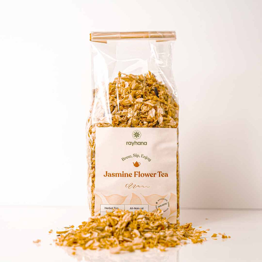 Jasmine Flower Herbal Tea – Rayhana Organics – Whole Dried Blossoms