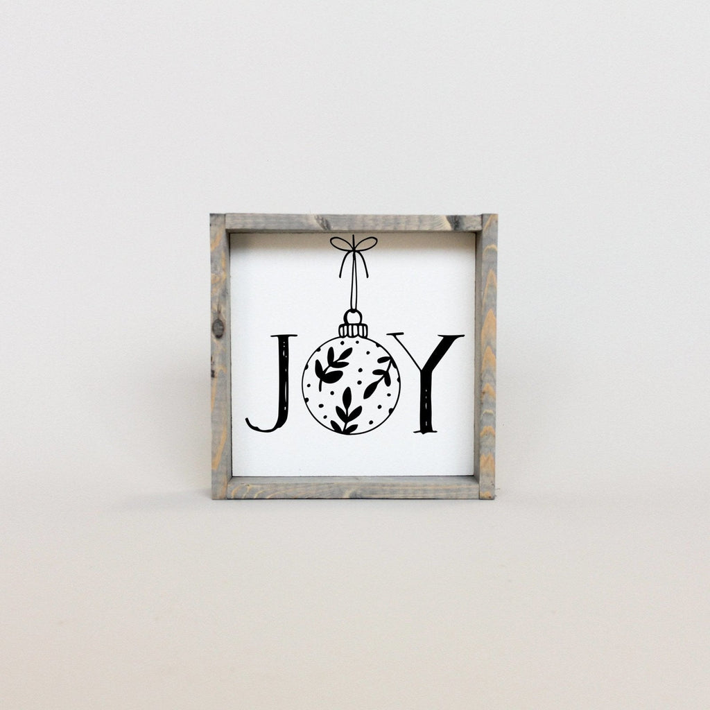 Joy Ornament Wood Sign