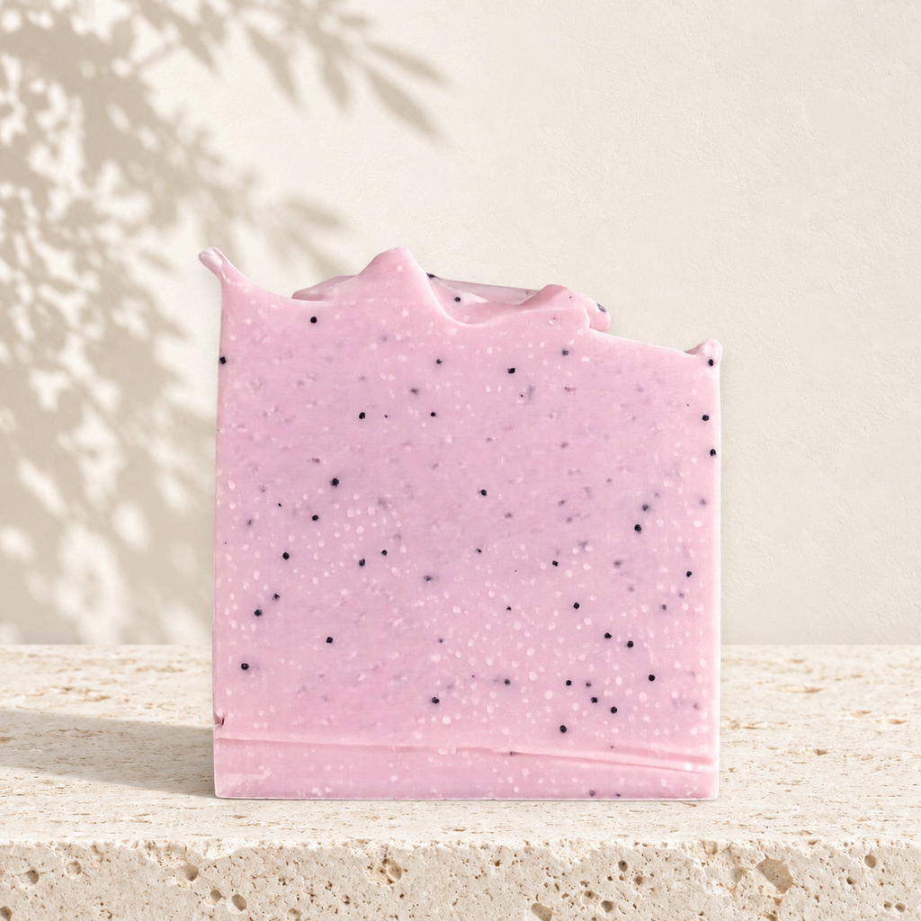Savon exfoliant LILI melon, rhubarbe & pavots