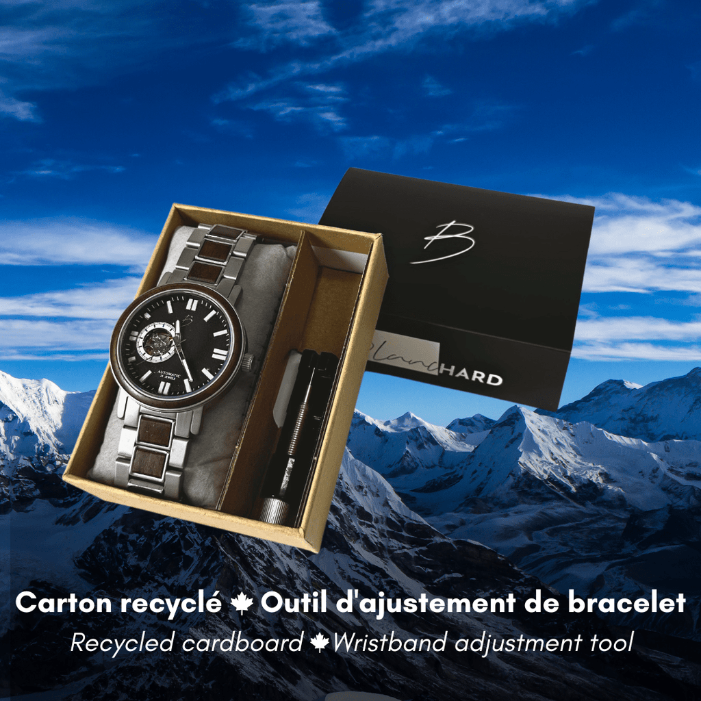 Montre Copernic en bois de baril de whisky recyclé