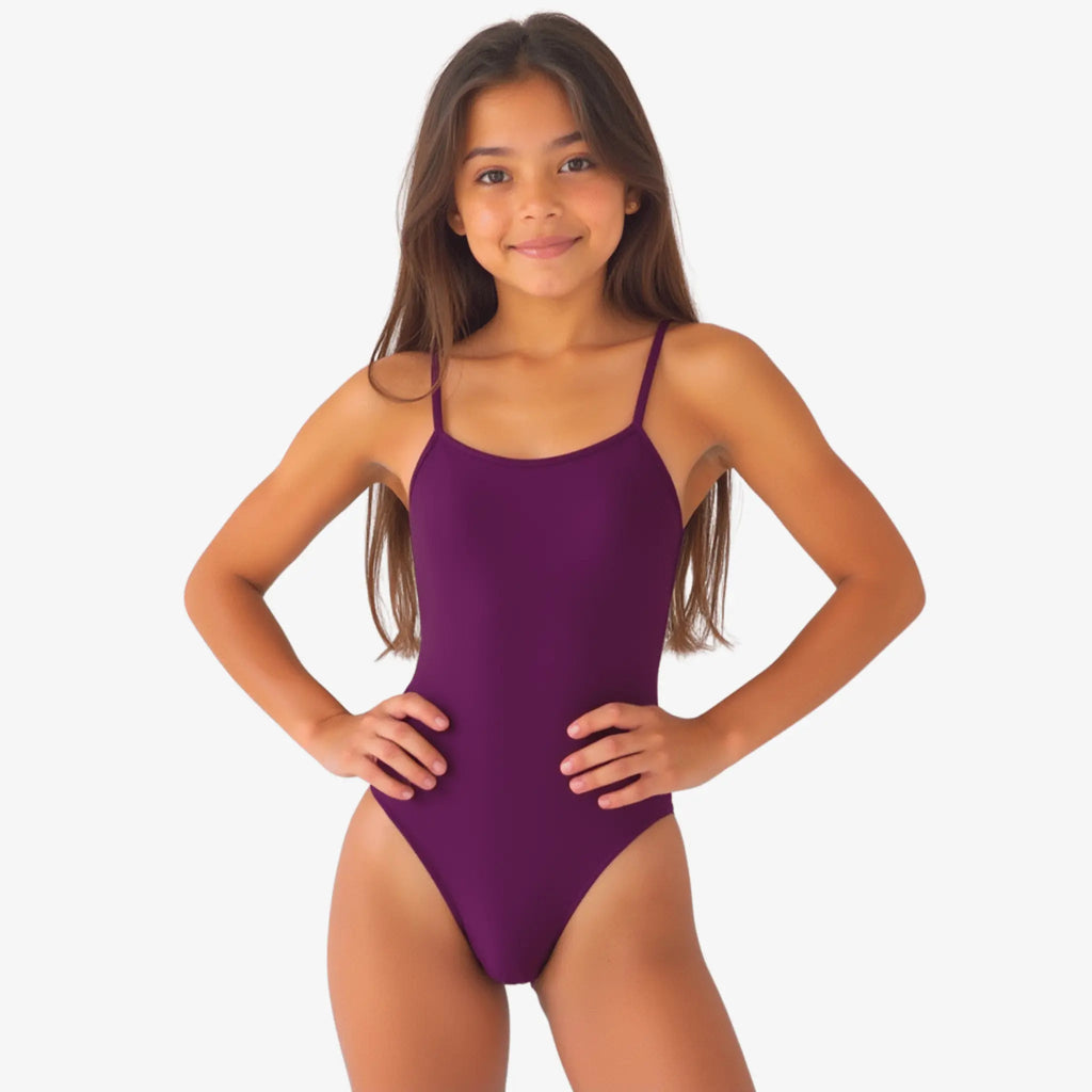 Merlot Tie-Back One-Piece Training Swimsuit by Norca