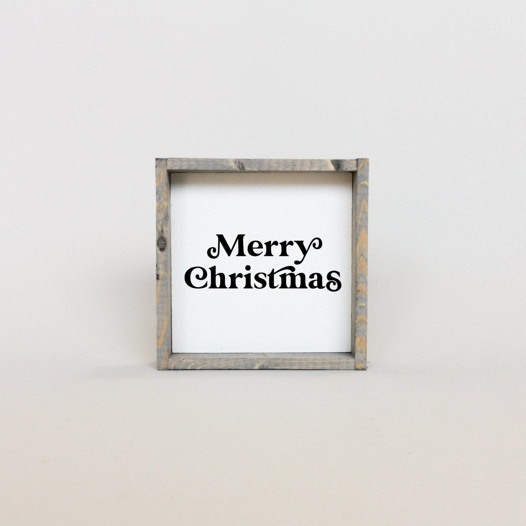 Merry Christmas Mini Wood Sign