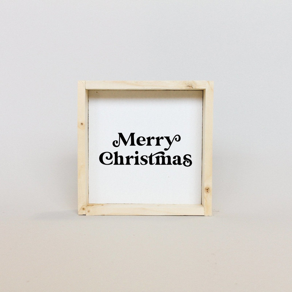 Merry Christmas Mini Wood Sign