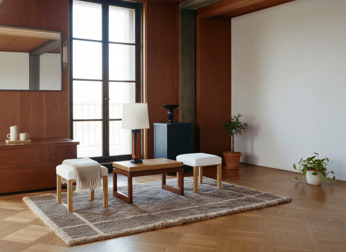 Modern Loft Handcrafted Silk Carpet