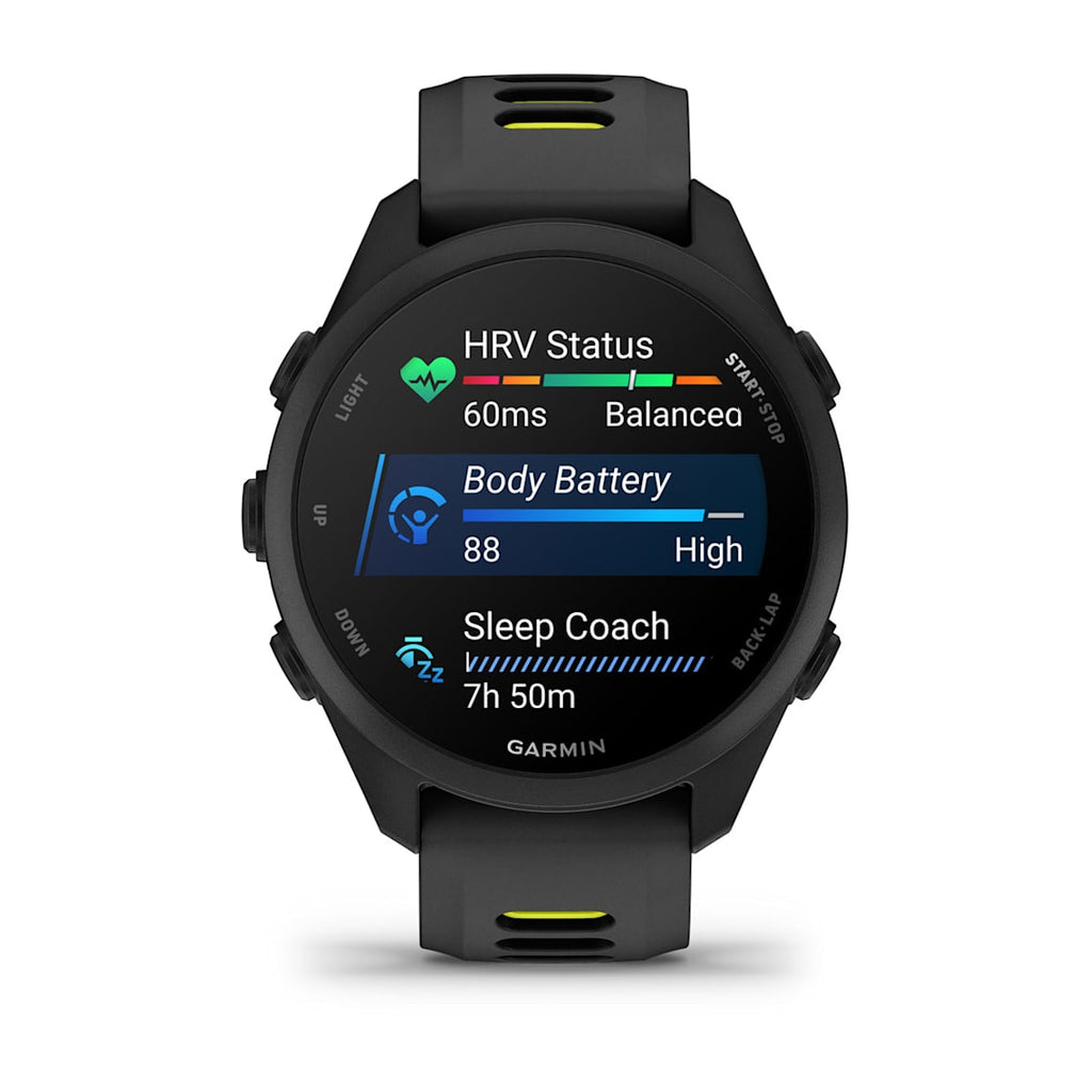 Forerunner® 170 Music Black with Black/Amp Yellow Band