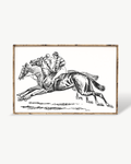 Racehorses Wood Sign