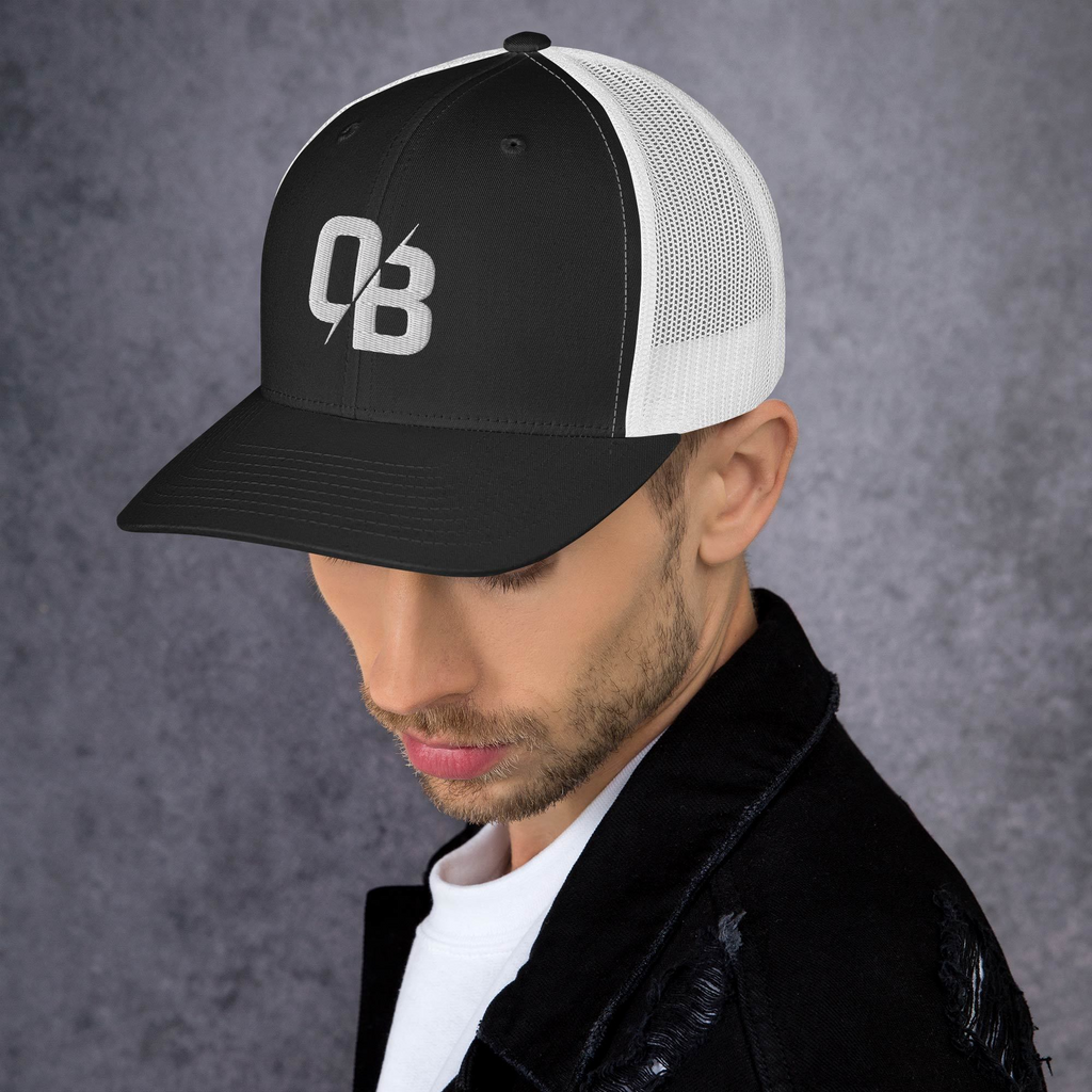 Black (White Mesh) - Trucker Snapback