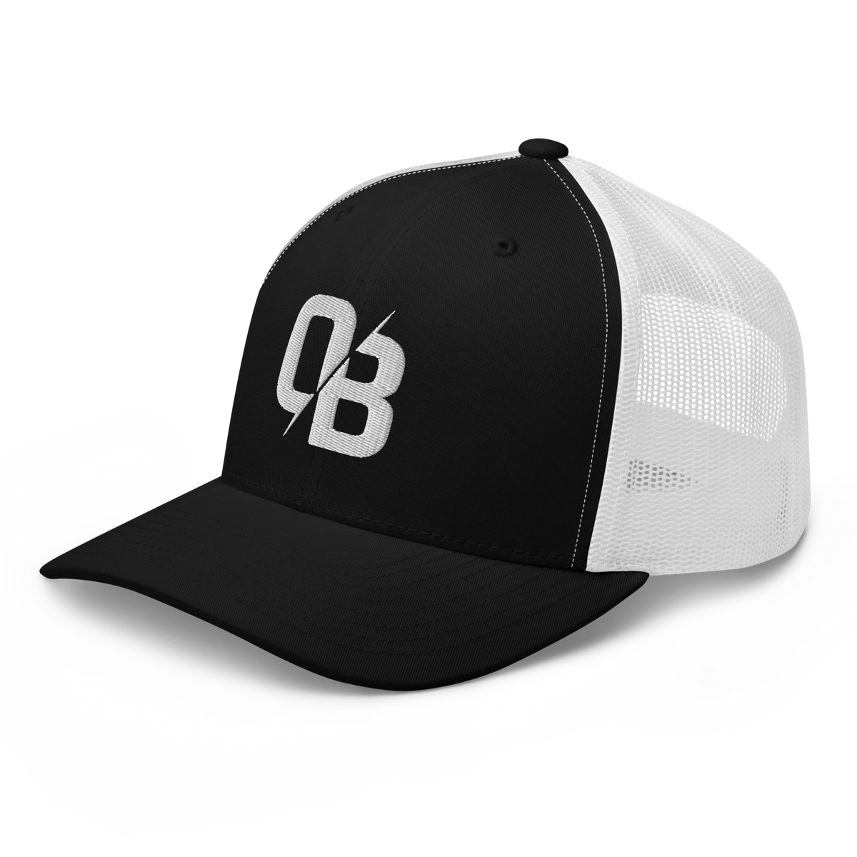 Black (White Mesh) - Trucker Snapback