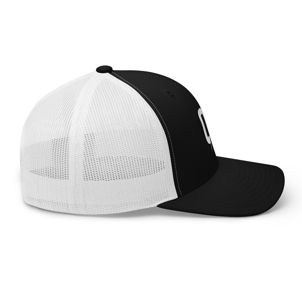 Black (White Mesh) - Trucker Snapback