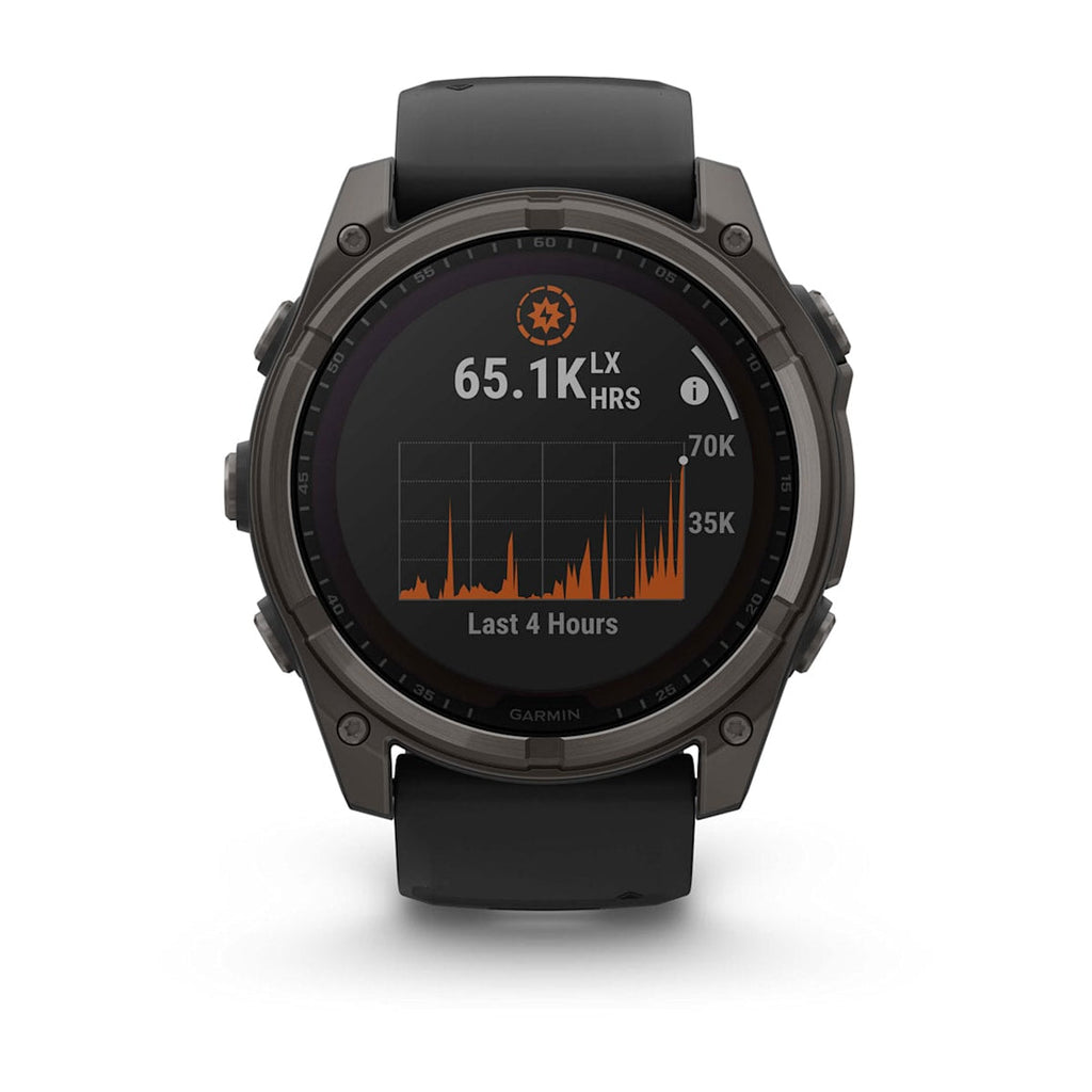 fēnix® 8 – 51 mm, Solar Sapphire, Carbon Gray DLC Titanium