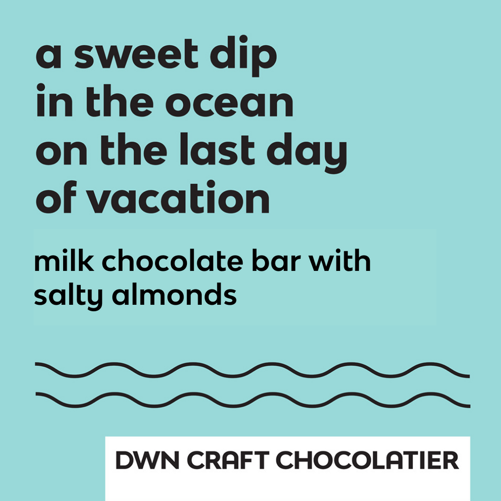 milk chocolate bar with salted almonds