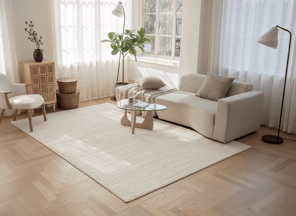 Scandinavian Weave Easy-Clean Living Room Rug