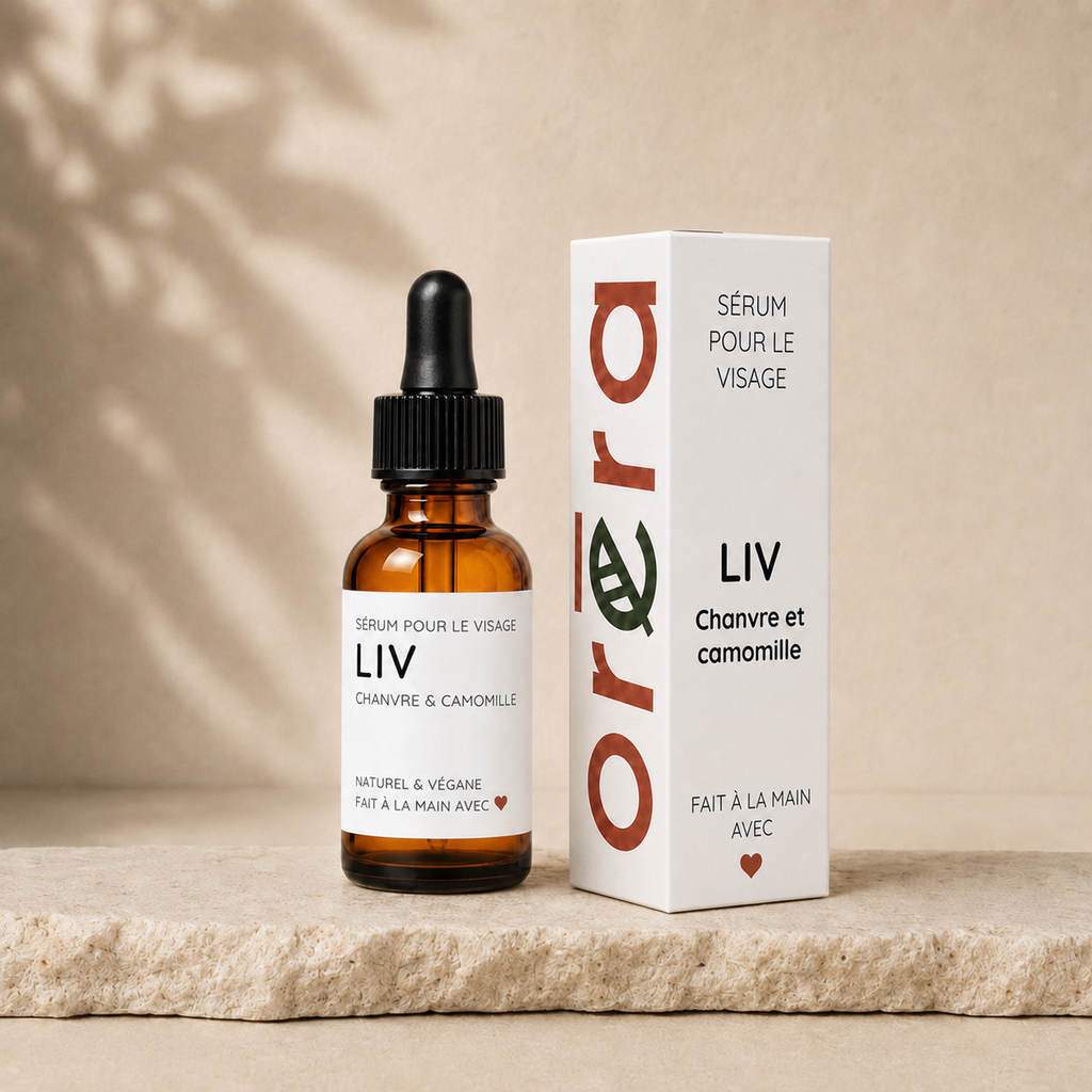 Sérum pour le visage et massage Gua Sha LIV chanvre & camomille