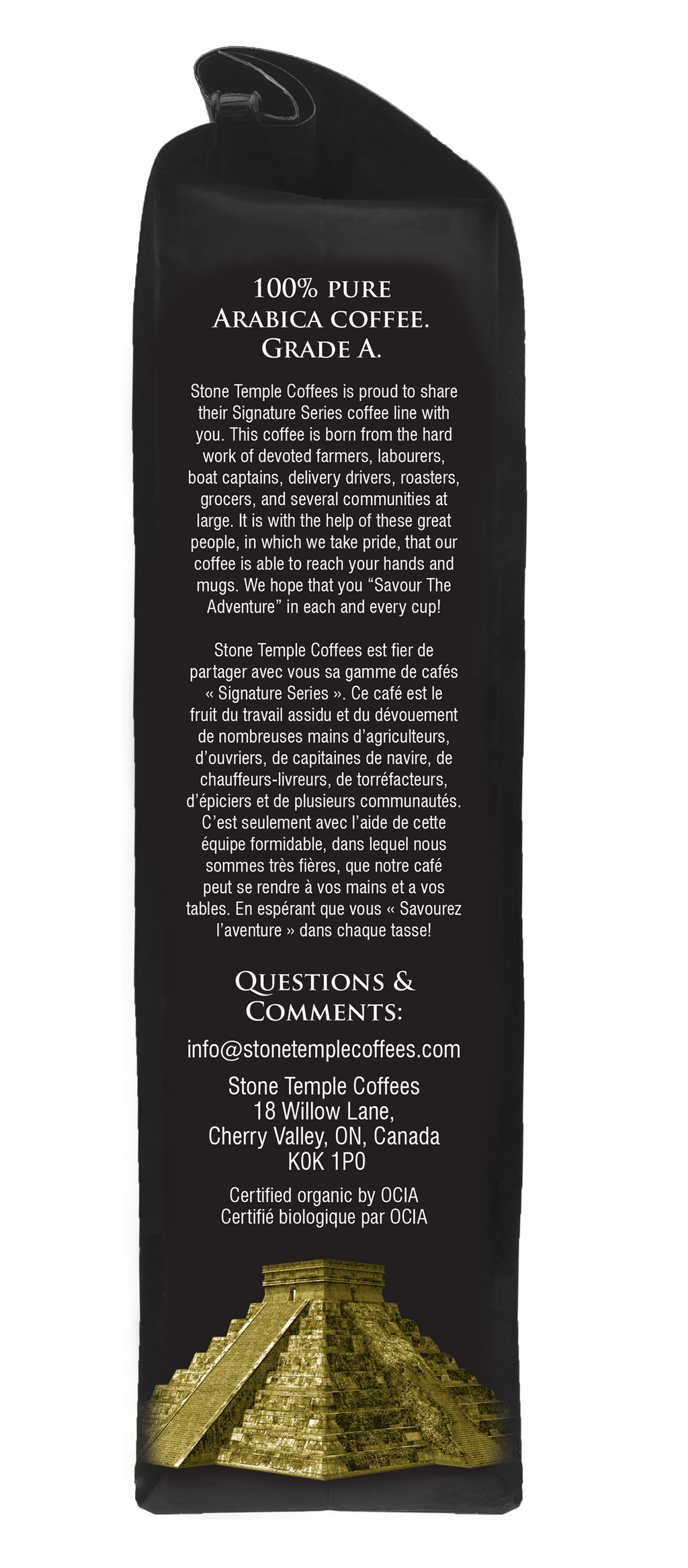 Colombian Supremo - Whole Bean, Medium Roast, Certified Organic OCIA/ Fairtrade Coffee 1lb/454g