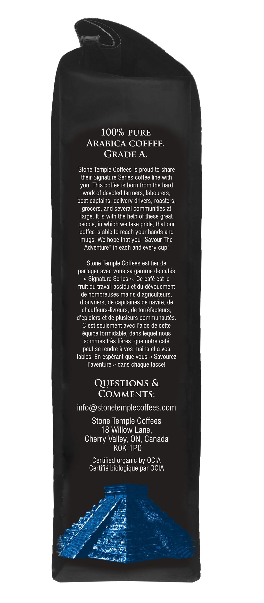 Espresso - Ground, Espresso Roast, Certified Organic OCIA/ Fairtrade Coffee 1lb/454g