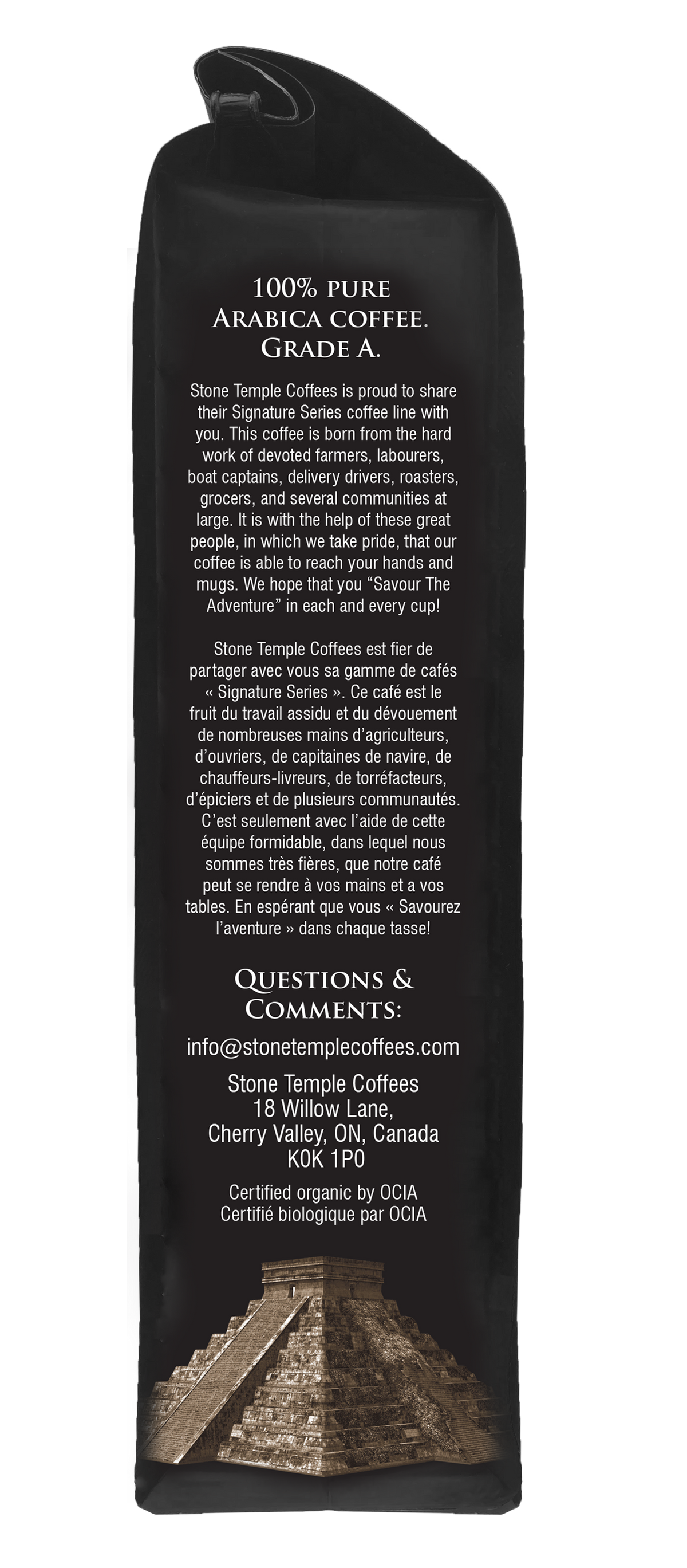 Shrunken Head - Whole Bean, Bold Medium Roast, Certified Organic OCIA/ Fairtrade Coffee 1lb/454g