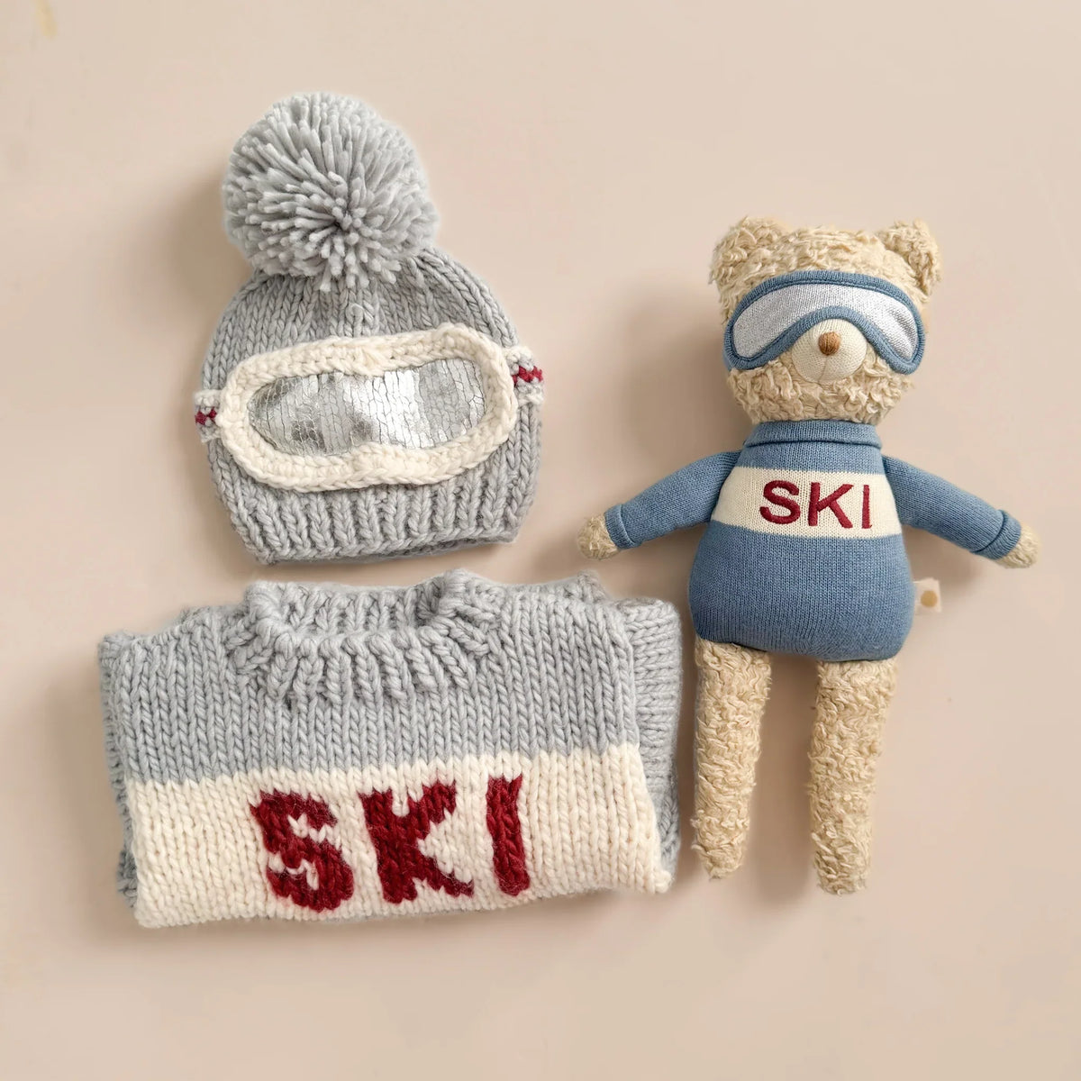 Ski Goggles Beanie | Bowie Grey | The Blueberry Hill