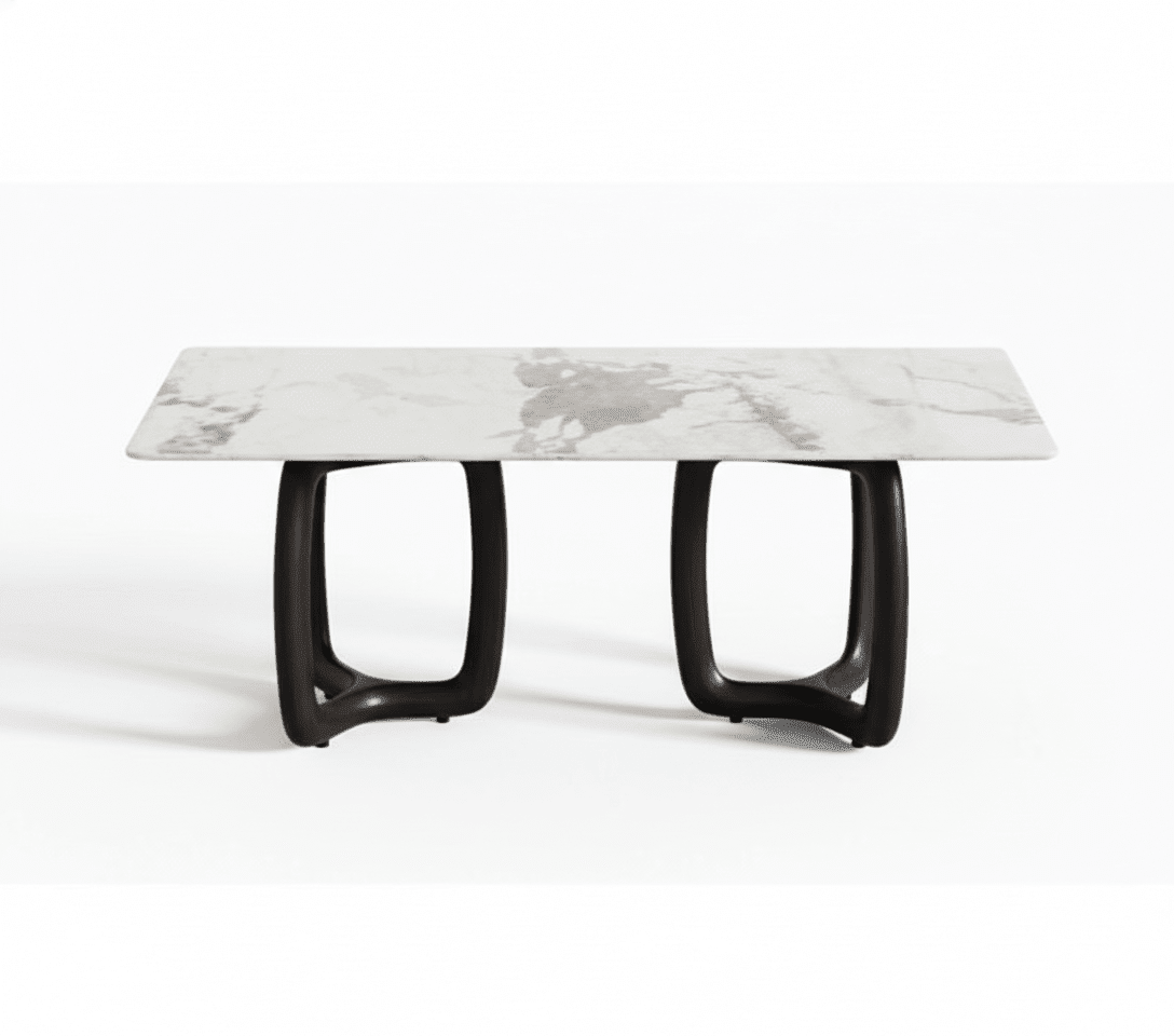 Smoky Black Ash Wood Dining Table