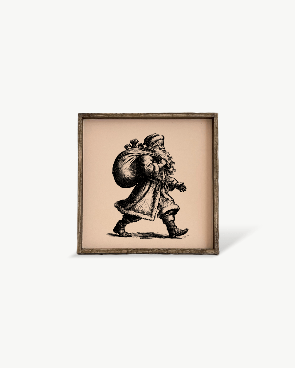 Vintage Santa - Framed Christmas Print