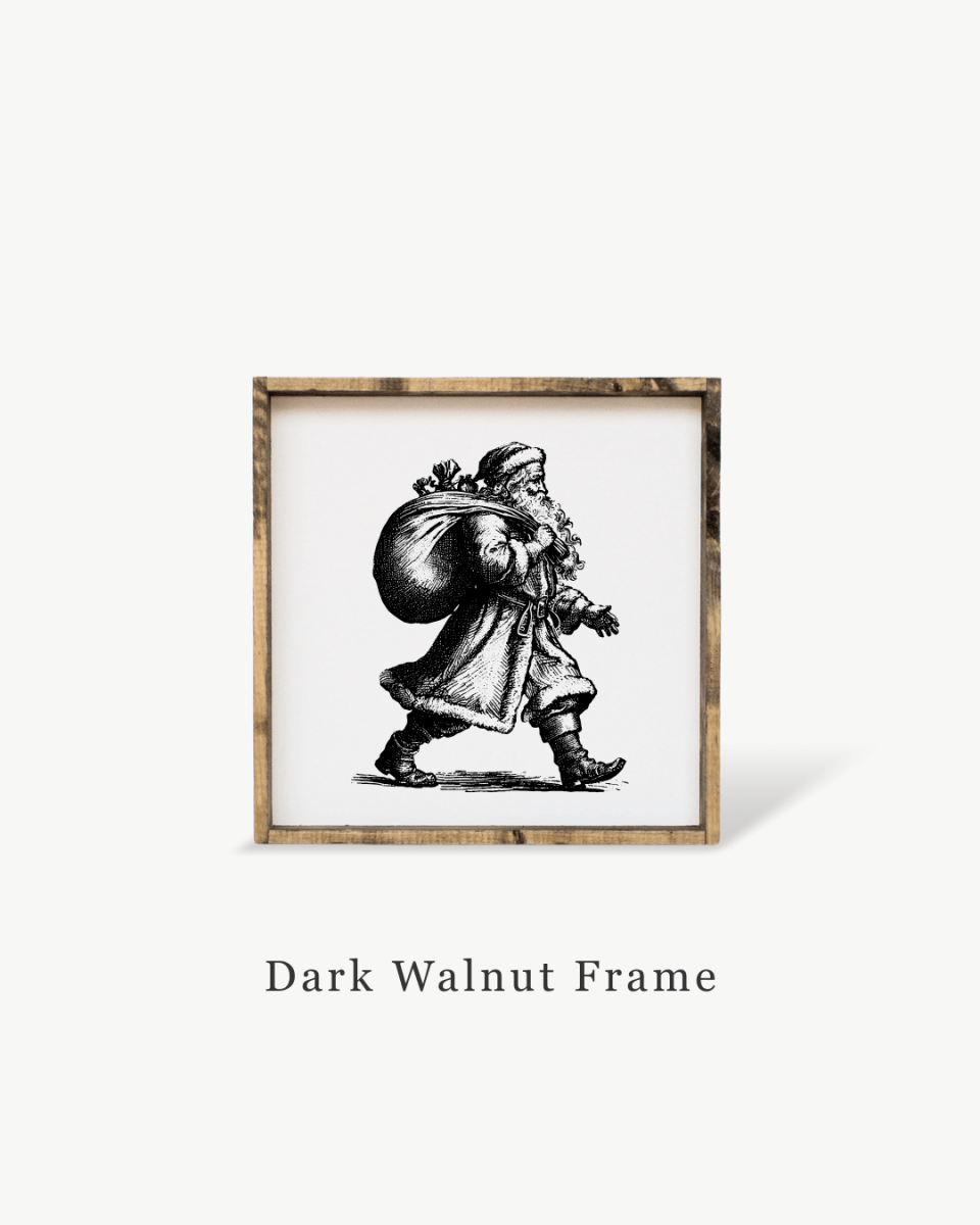 Vintage Santa - Framed Christmas Print
